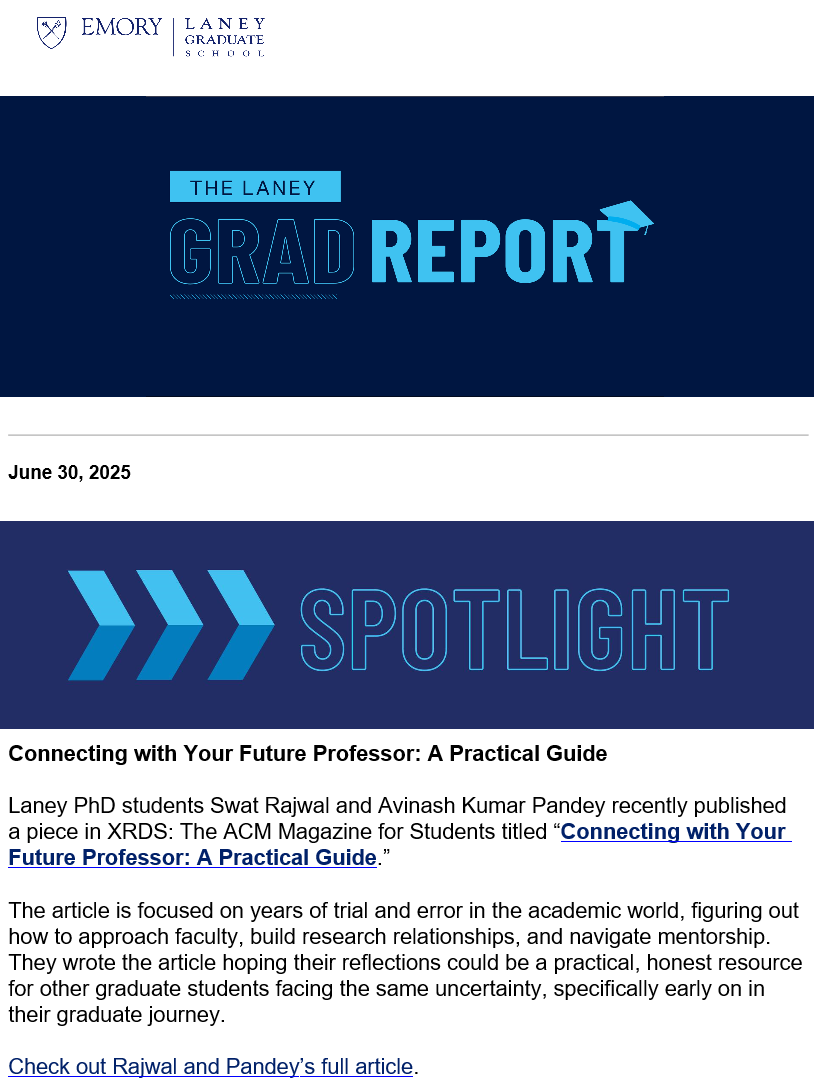 Emory LGS Graduate Report, June 2025